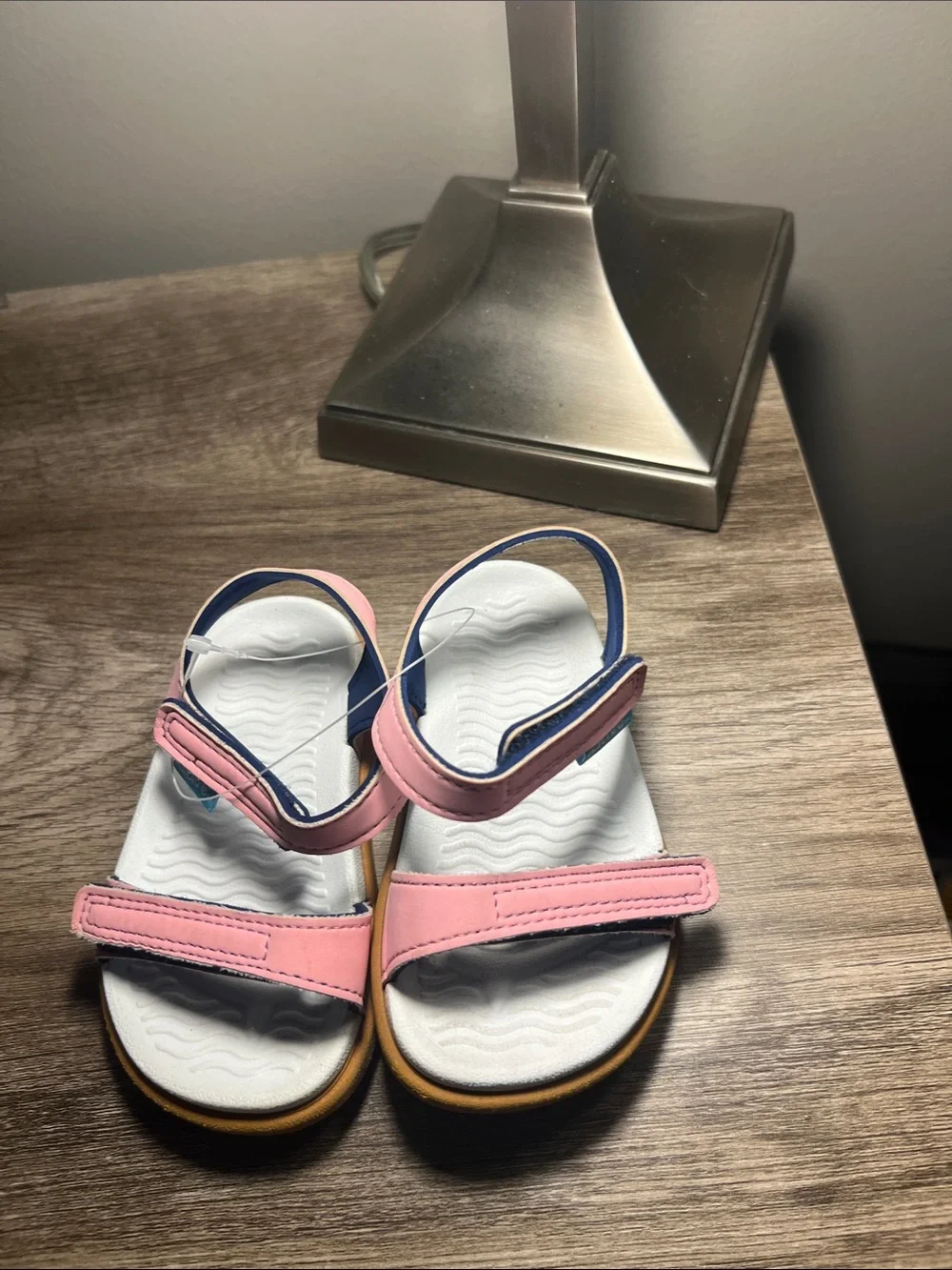 Native Kids Pink and Navy Eva Strap Sandals stock (19)